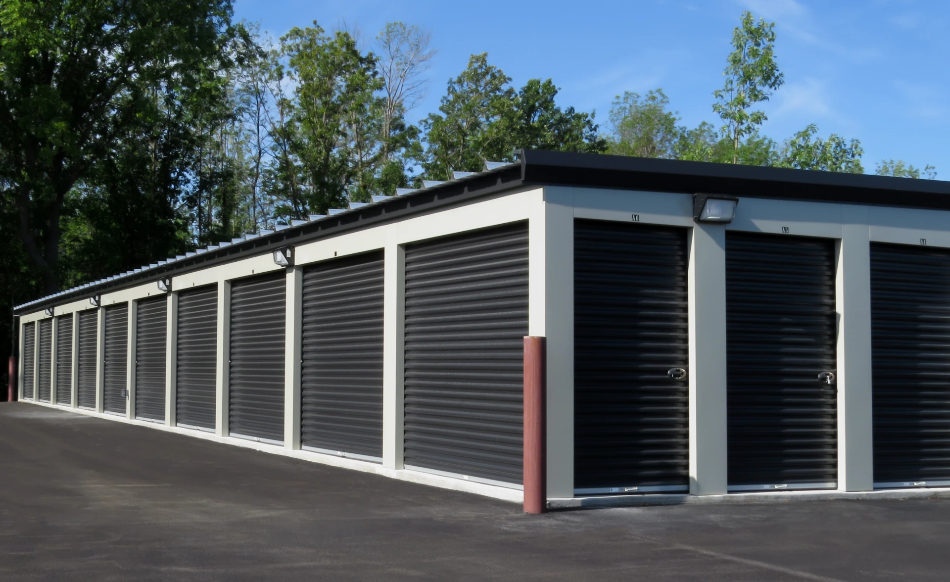 Outdoor storage facility in sunlight